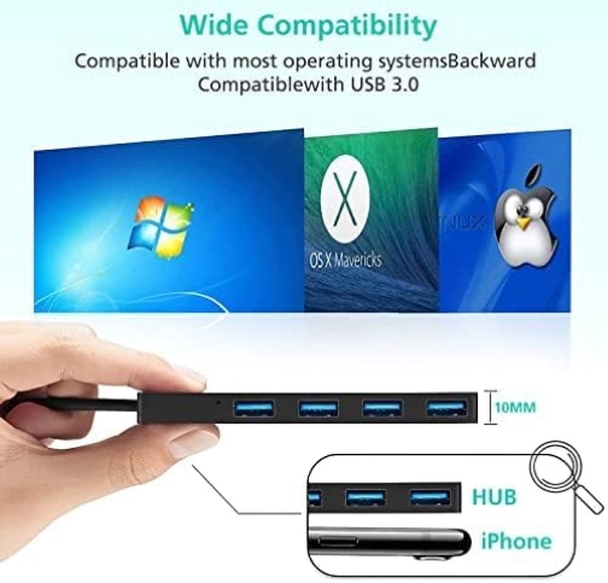USB Splitter - 4 Poorten - USB 3.0