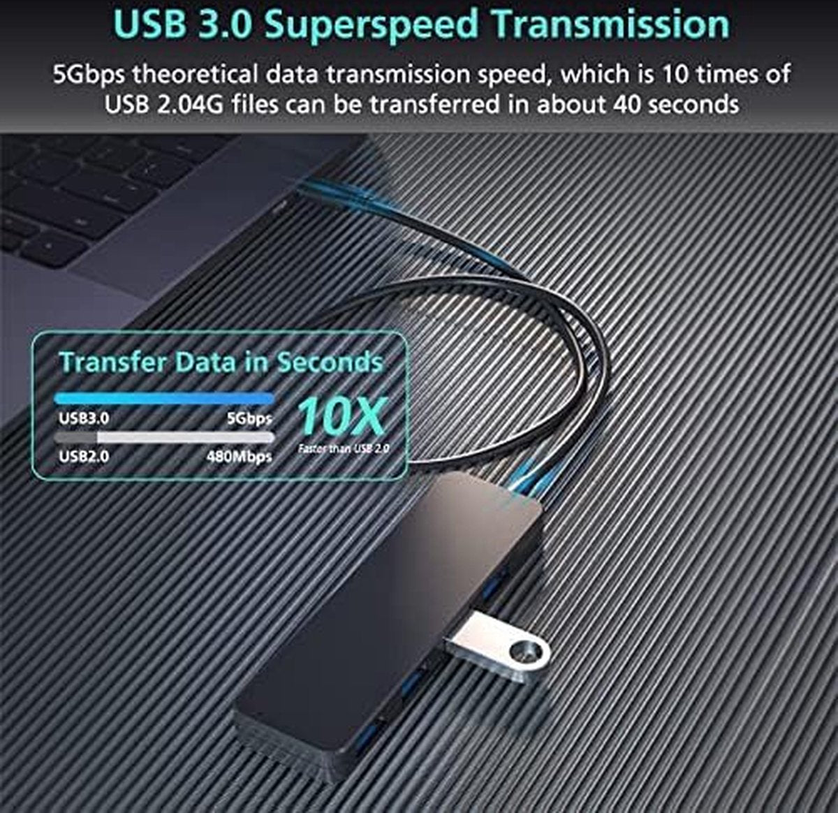 USB Splitter - 4 Poorten - USB 3.0