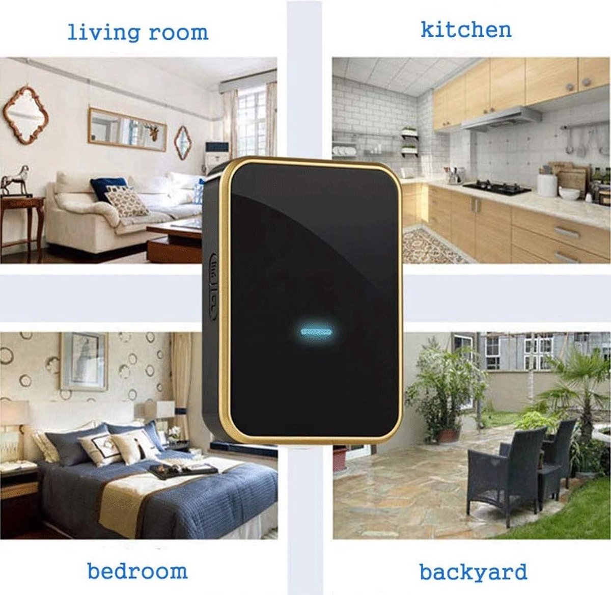 Deurbel Zwart –  2 Ontvangers