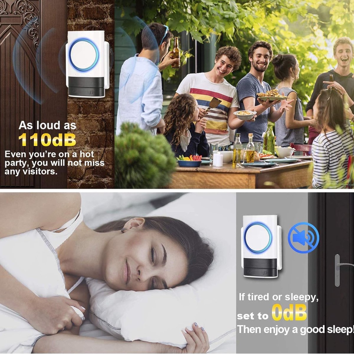 Deurbel Wit – 2 Ontvangers