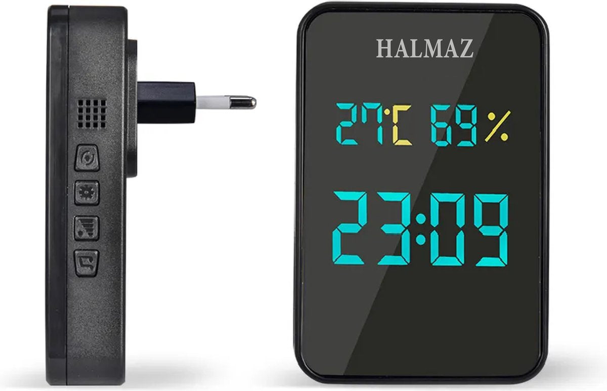 Deurbel Zwart – LCD Display – 2 Ontvangers