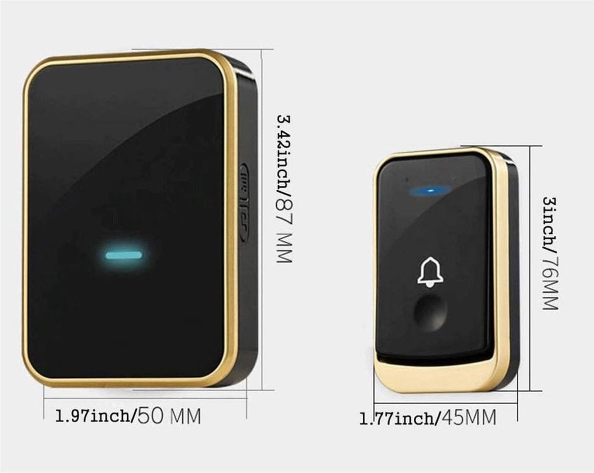 Deurbel Zwart –  2 Ontvangers