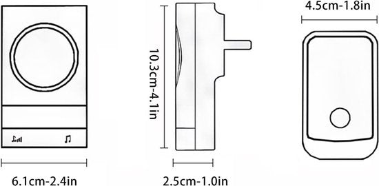Deurbel Zwart –  1 Ontvanger