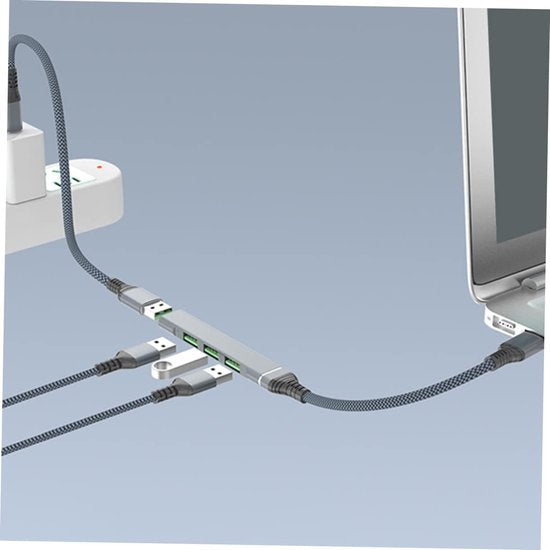USB Splitter - USB C Hub - Aluminium - 4 Poorten - USB 3.0