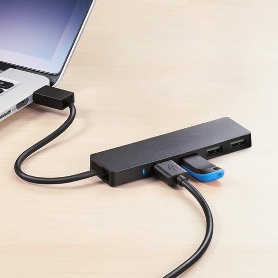 USB Splitter - USB C Hub - 4 Poort - USB 2.0