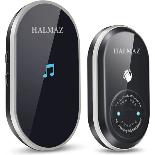 Contactloze Deurbel Zwart – 1 Ontvanger