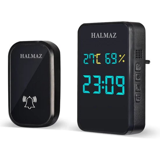 Deurbel Zwart – LCD Display – 1 Ontvanger