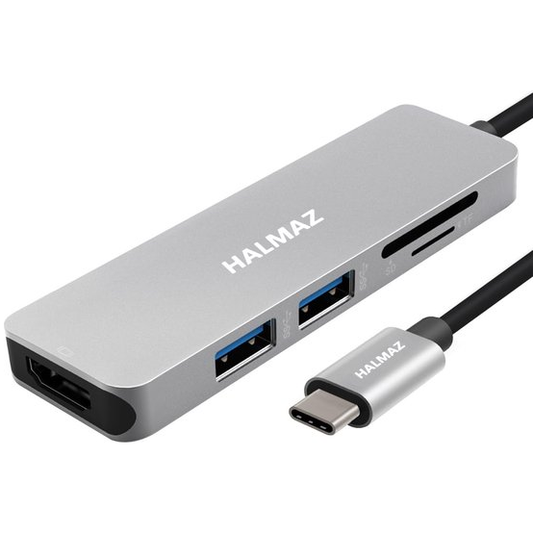 USB Splitter - USB C Hub - 5 Poorten - HDMI - USB 3.0 - Micro SD Kaart