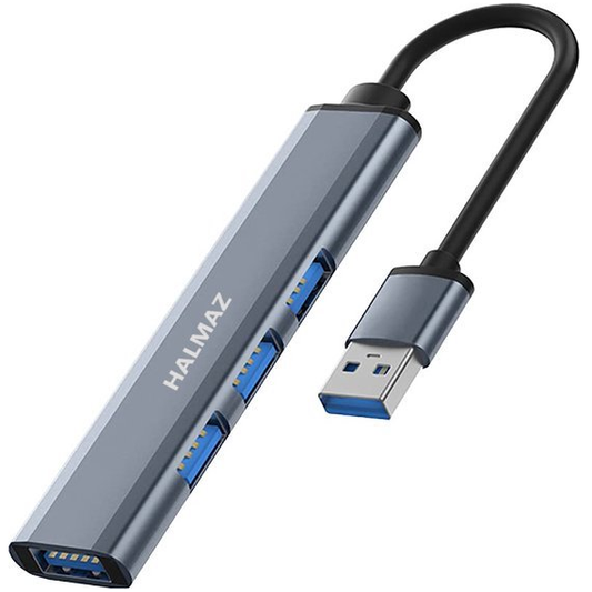 USB Splitter - Aluminium - 4 Poorten - USB 3.0